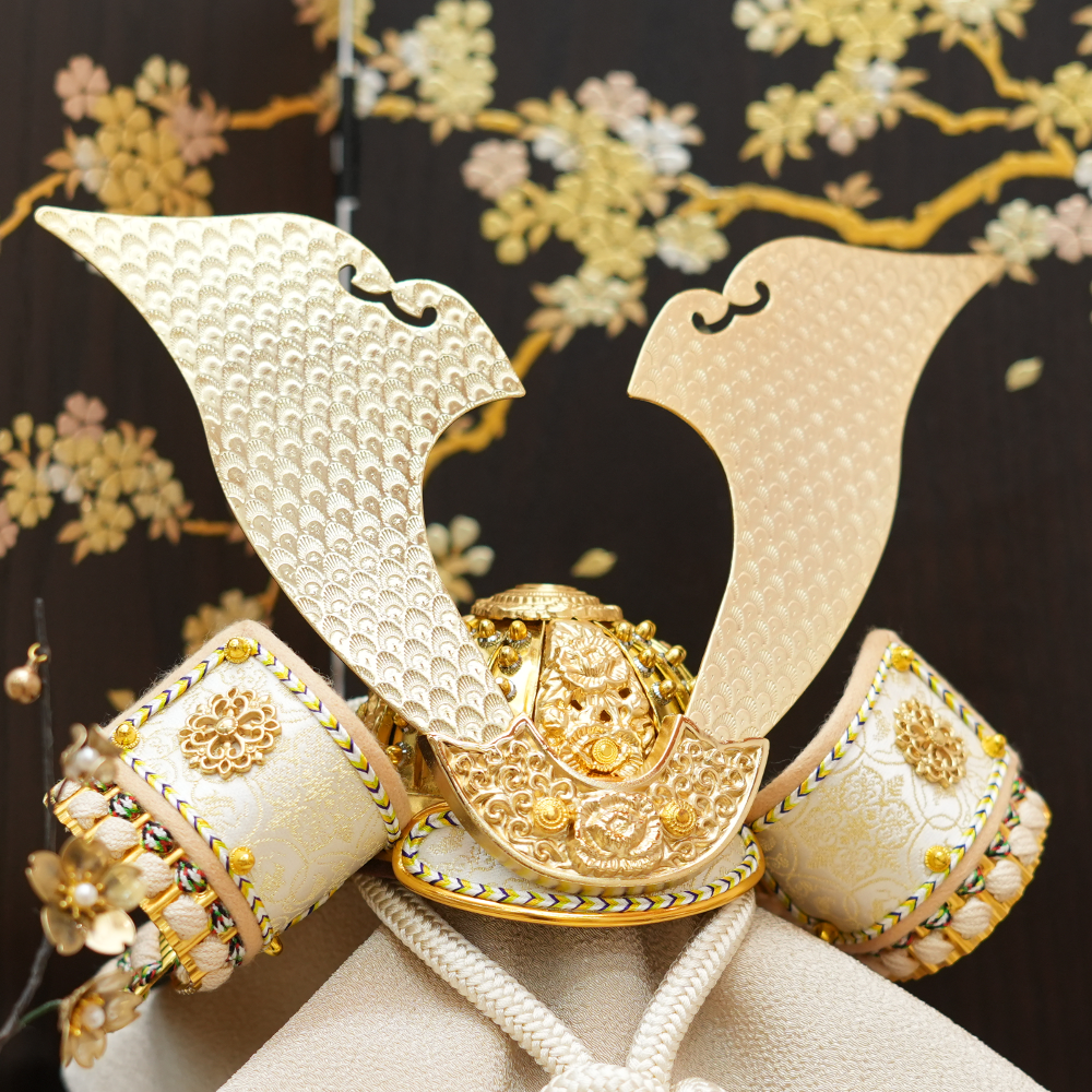 ことのは五月人形本金鍍金鍬形・前立